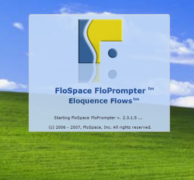 FloPrompter Splash Screen - New Version