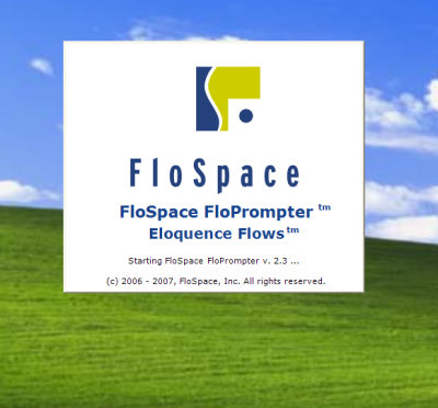 FloSpace FloPrompter Splash Screen - Old Version