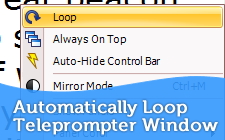 Automatically Loop the Telepromtper